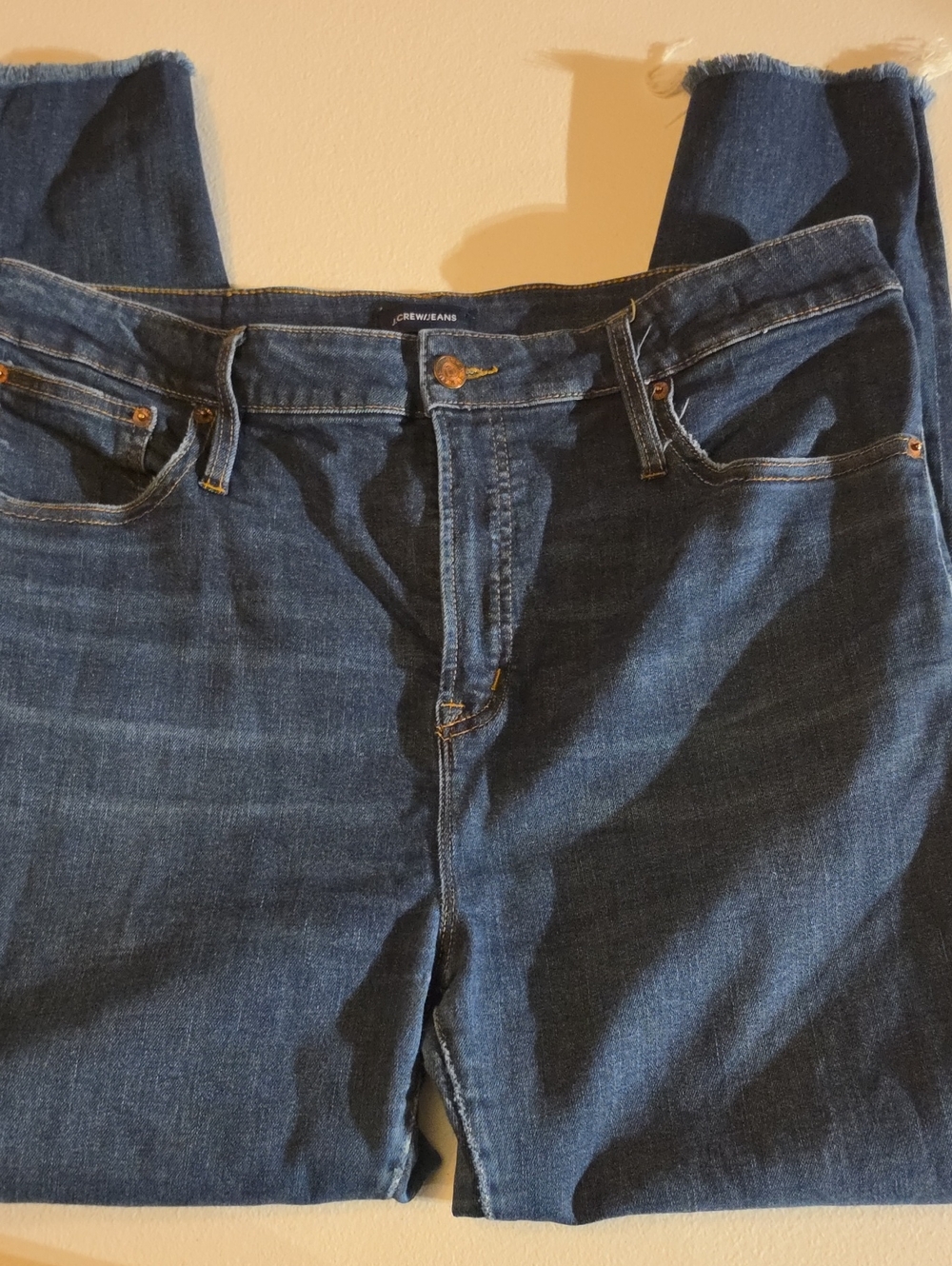 J. Crew Women's Dark Indigo Straight-Leg Jeans